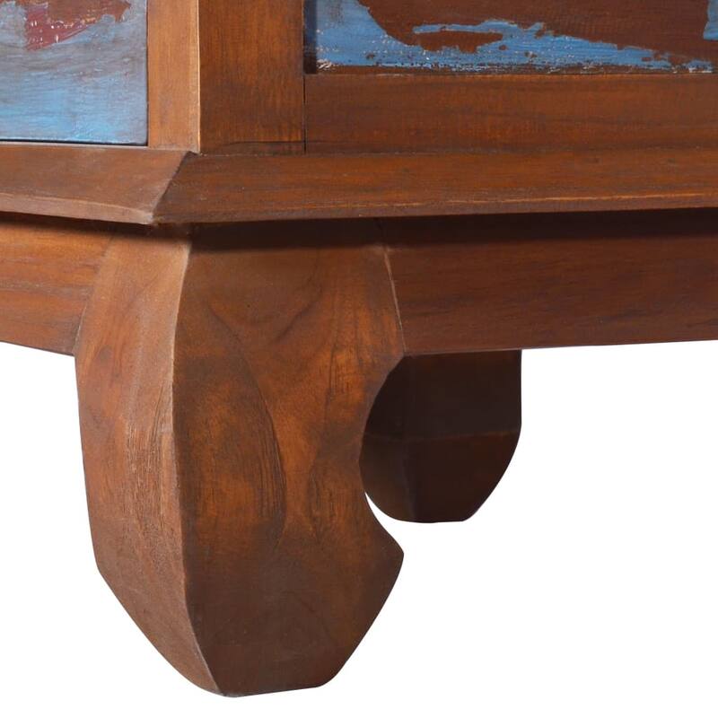 vidaXL TV Stand 43.3"x13.8"x15.7" Reclaimed Teak Wood