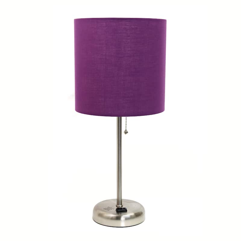 Simple Designs 9.5" Desk Lamp with Charging Outlet and LED Bulb Included - 19.50