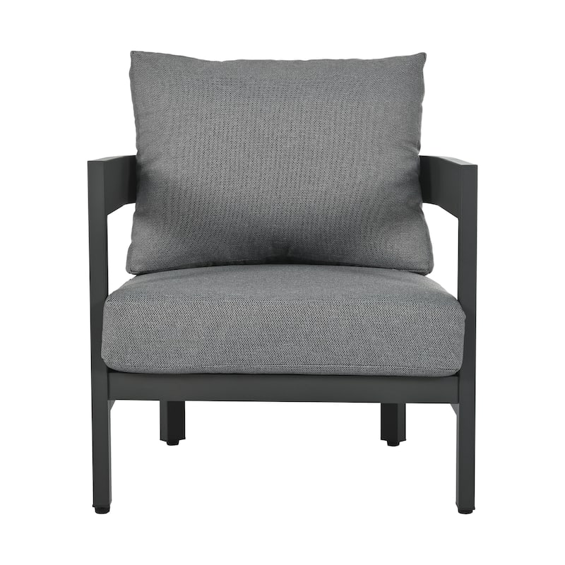 Outdoor Seating Set with Table and Thick Cushions for Lawns (Set of 4)