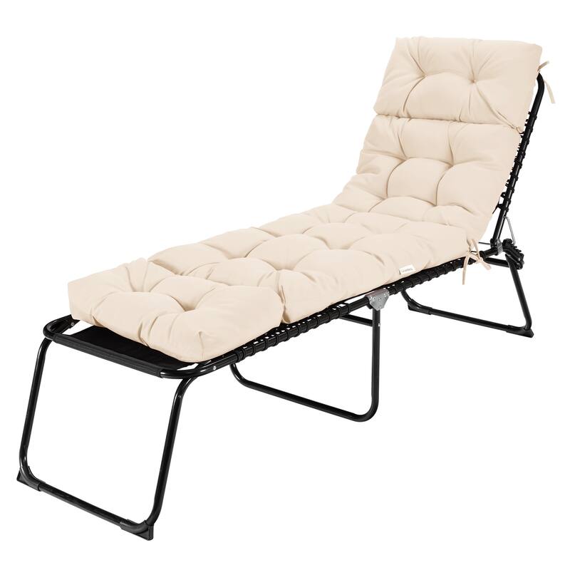 Gymax 4PCS Lounge Chair Cushion 73 x 22 Inch High Back Recliner