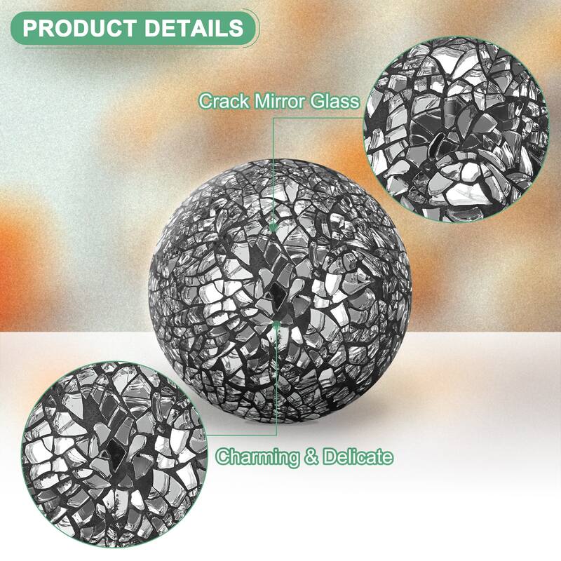 Decorative Ball for Bowls, Decorative Bowl Fillers - Black - 3 Inch