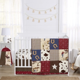 Sweet Jojo Designs Wild West Cowboy 4-piece Bumperless Crib Bedding Set