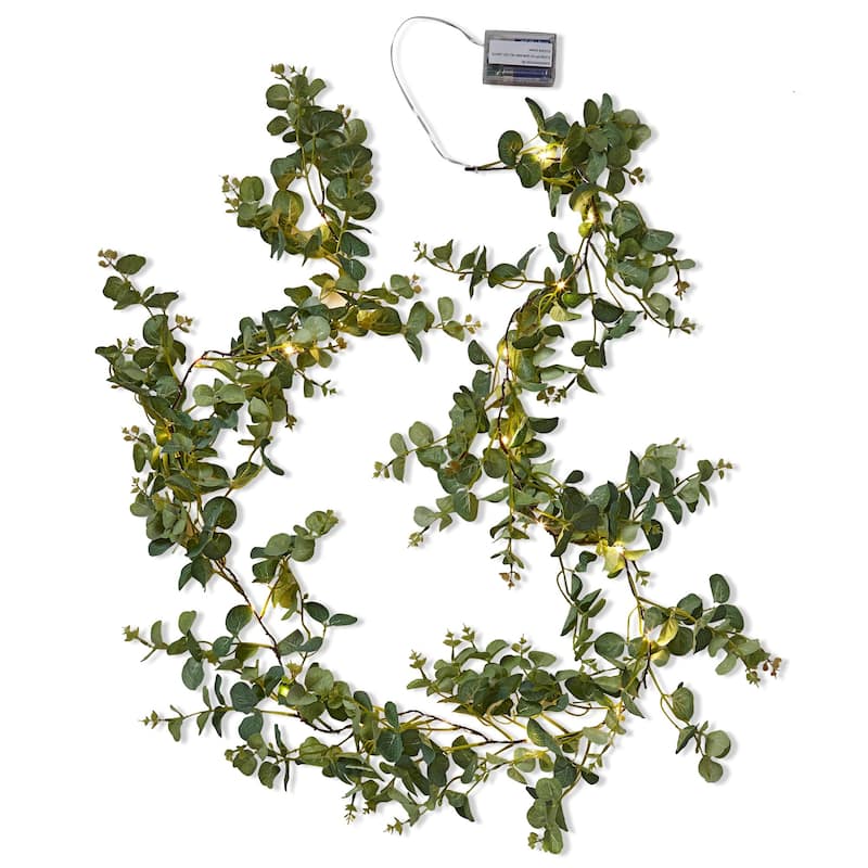 Eucalyptus Garland With Light-Up Led's