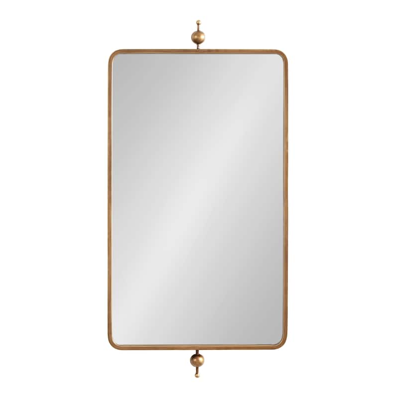 Kate and Laurel Kasota Slim Rectangle Mirror Metal