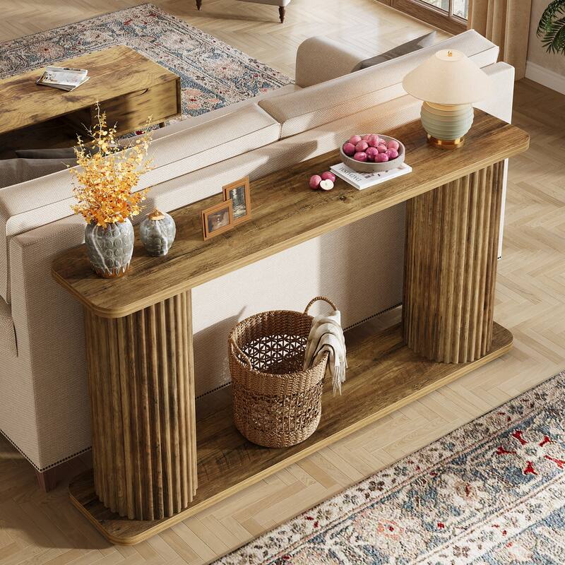 Extra Long Console Table, 63" Behind Couch Sofa Entryway Foyer Accent Table for Hallway Entrance Living Room