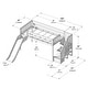 preview thumbnail 13 of 26, Max and Lily Classic Twin Low Loft with Stairs, Easy Slide and Curtain