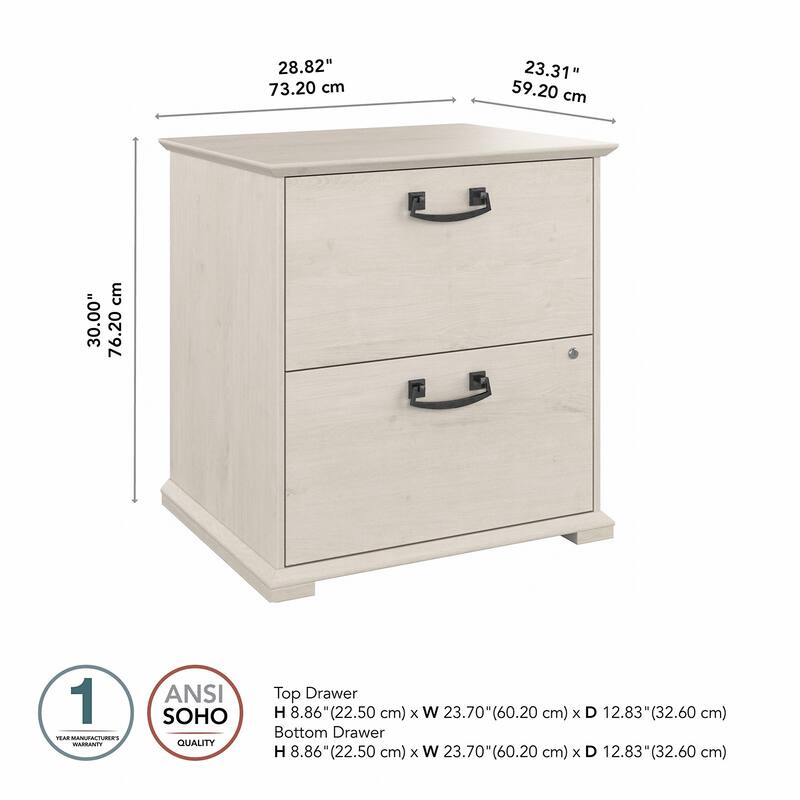 Homestead Farmhouse 2 Drawer Accent Cabinet by Bush Furniture