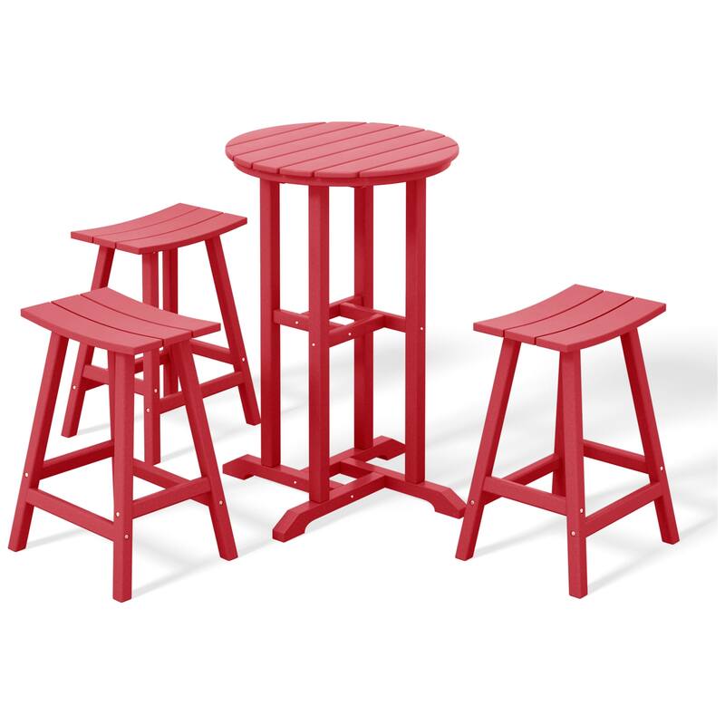 Laguna Hdpe All Weather Outdoor Patio Bistro Counter Set (4-Piece Set)