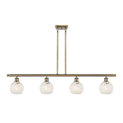 Innovations Lighting 516-4I-9-48-White Mouchette-Indoor Pendant White