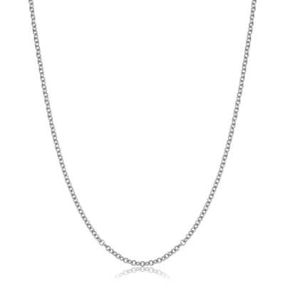 14k White Gold Filled 2.1 mm Cable Chain Pendant Necklace (14 - 30 inches)