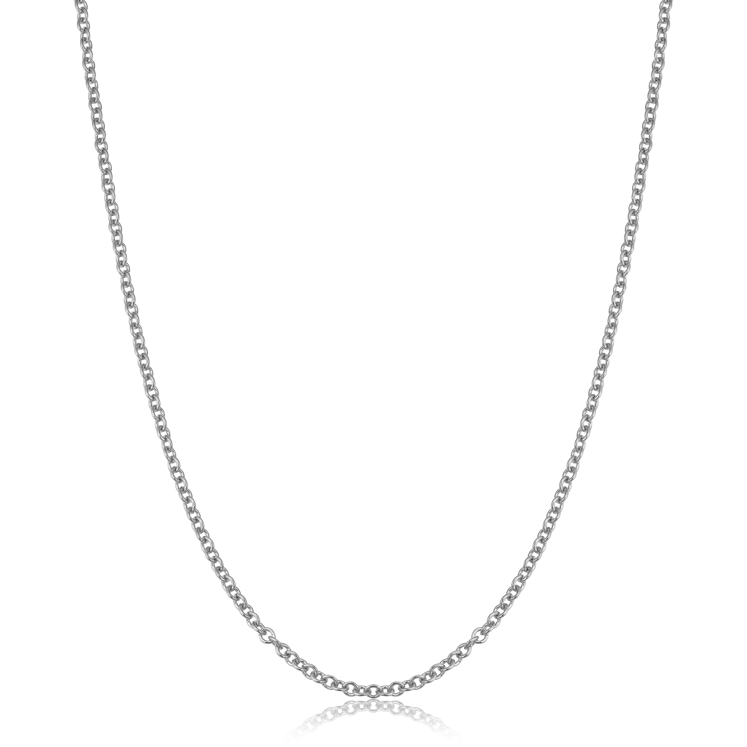 Au Naturale 14k White Gold Filled 2.1 mm Cable Chain Pendant Necklace (14 - 30 inches)