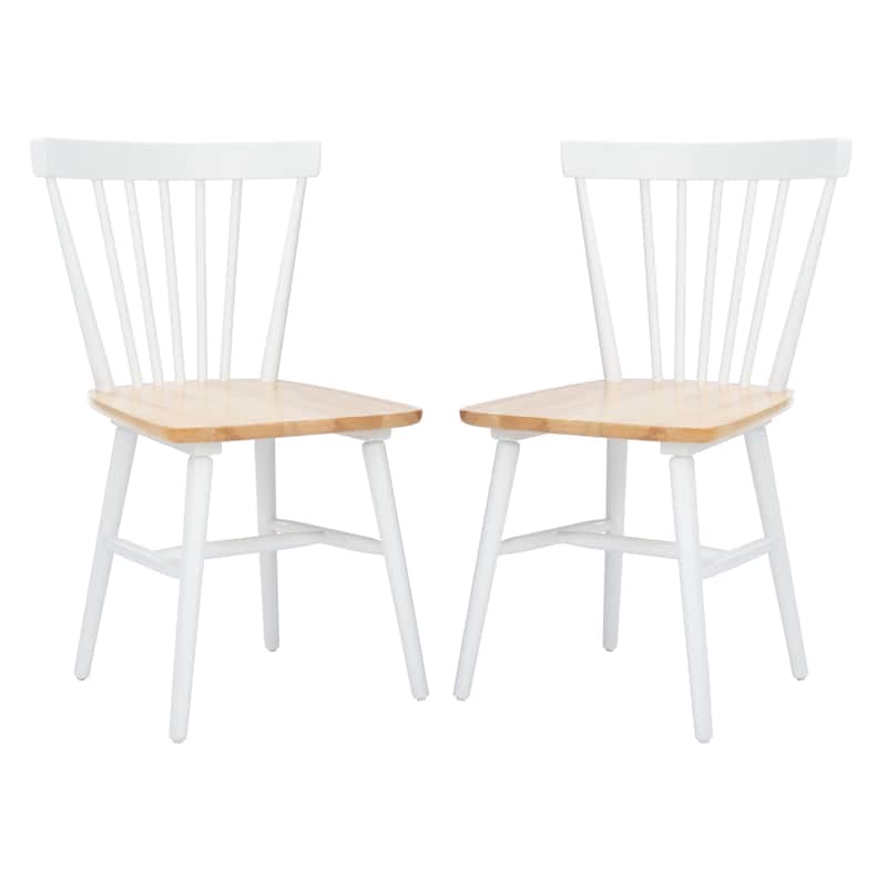 SAFAVIEH Signa Spindle Farmhouse Dining Chair (Set of 2) - 20" W x 20" D x 33" H - 20"W x 20"D x 33"H