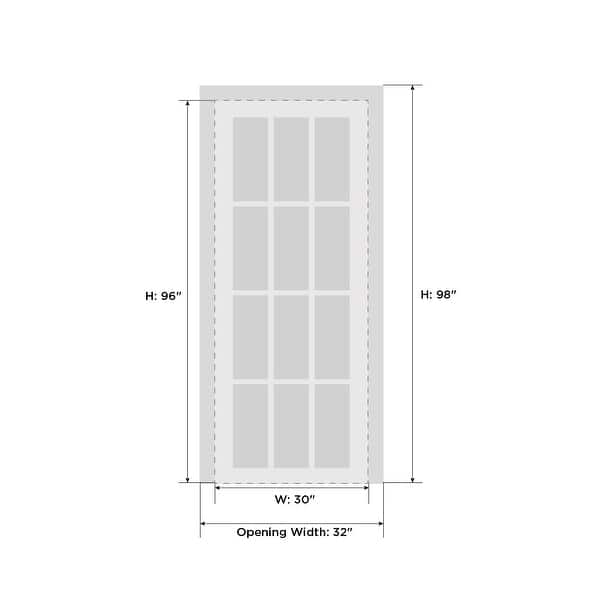 dimension image slide 0 of 22, Interior Solid French Door / Mela 0755 Painted White / Single Regular Panel Frame Handle / Bathroom Bedroom Modern Doors