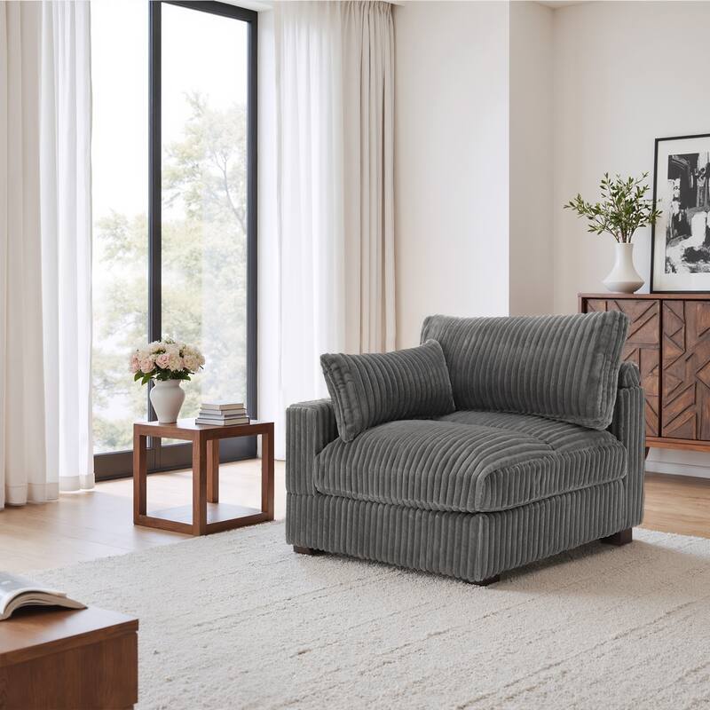 Plush Faux Fur Accent Sofa Chair