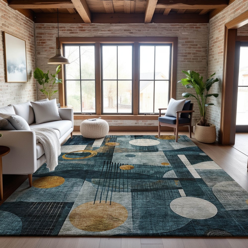 Premium Washable Super Soft Contemporary Deco Mayfield Rug