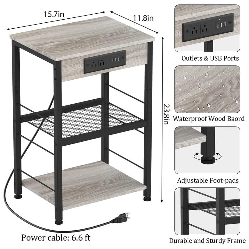 Nightstand with Charging Station