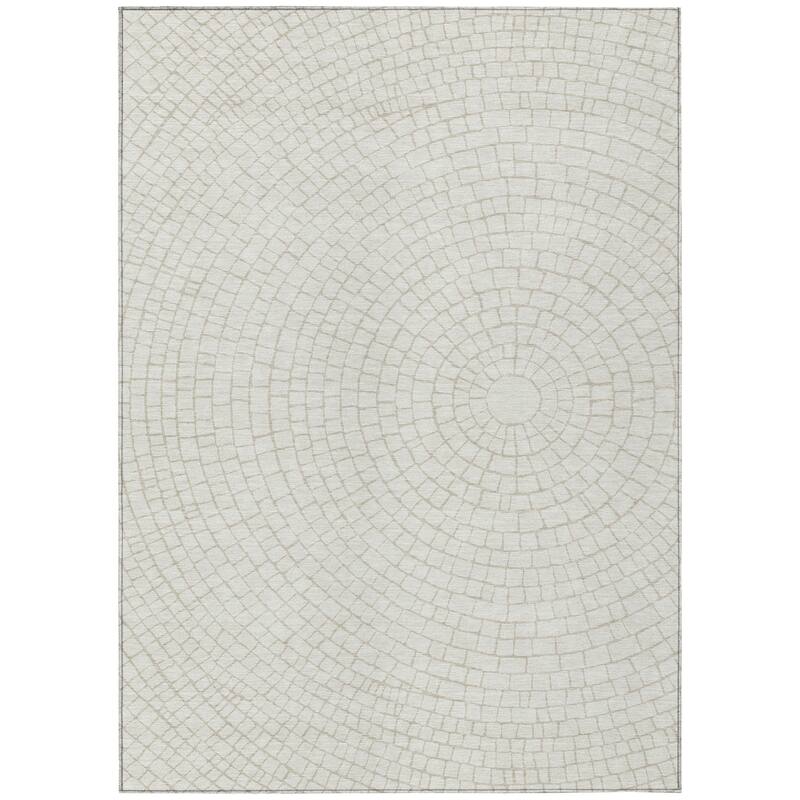 Machine Washable Indoor/ Outdoor Modern Gravity Chantille Rug