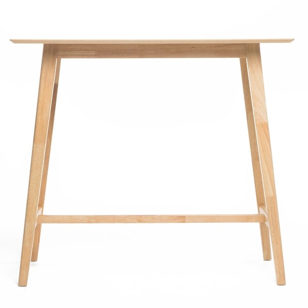 Luzan Natural Oak Finish Wood Bar Table - Bed Bath & Beyond - 36938082