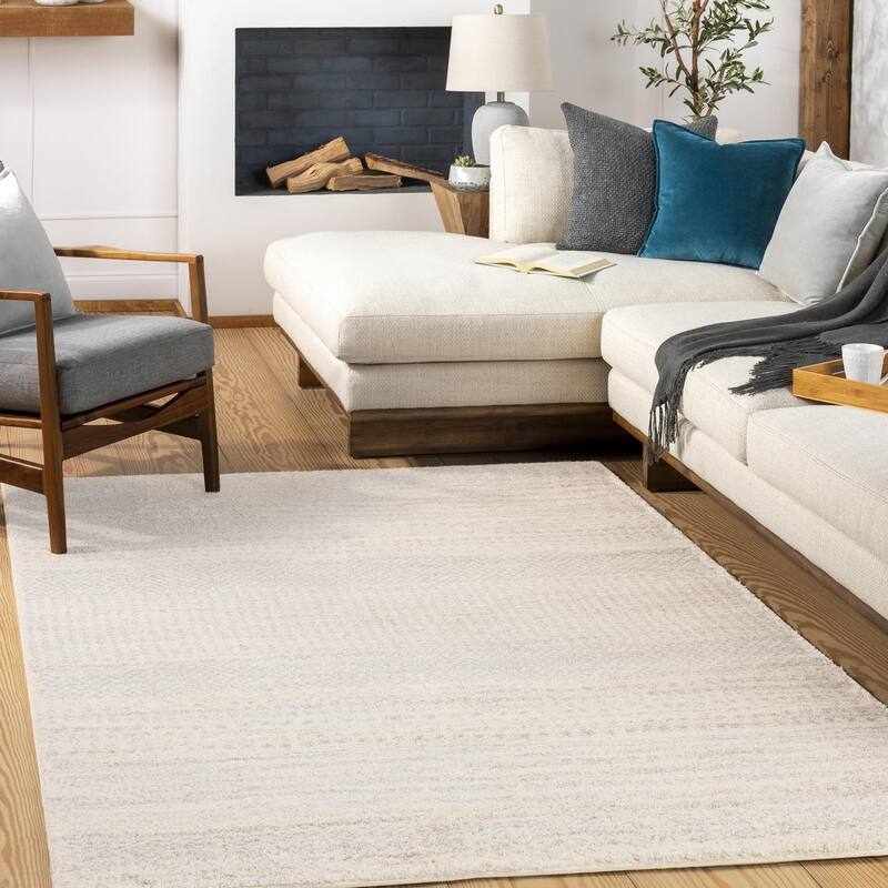 Livabliss Casual Fowler Abstract Area Rug - 2' x 2'11" - Light Grey