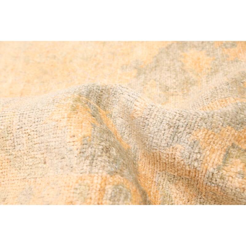 ECARPETGALLERY Hand-knotted Peshawar Oushak Sage Wool Rug - 9'6 x 13'7