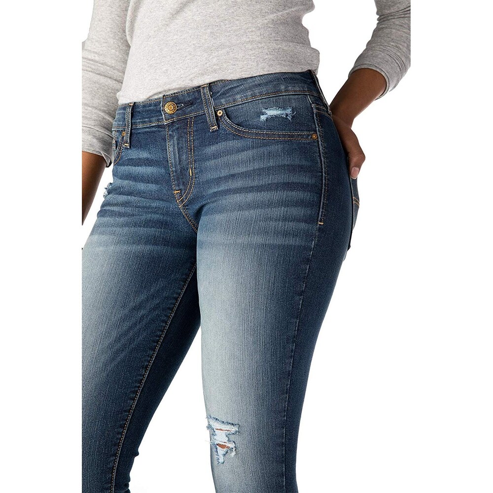 levi strauss signature mid rise straight leg jeans