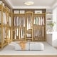 preview thumbnail 26 of 65, Bamboo Closet System Clothes Rack, Large Freestanding Garment Rack Clothing Rack for Hanging Clothes III Large - Nactural Wood