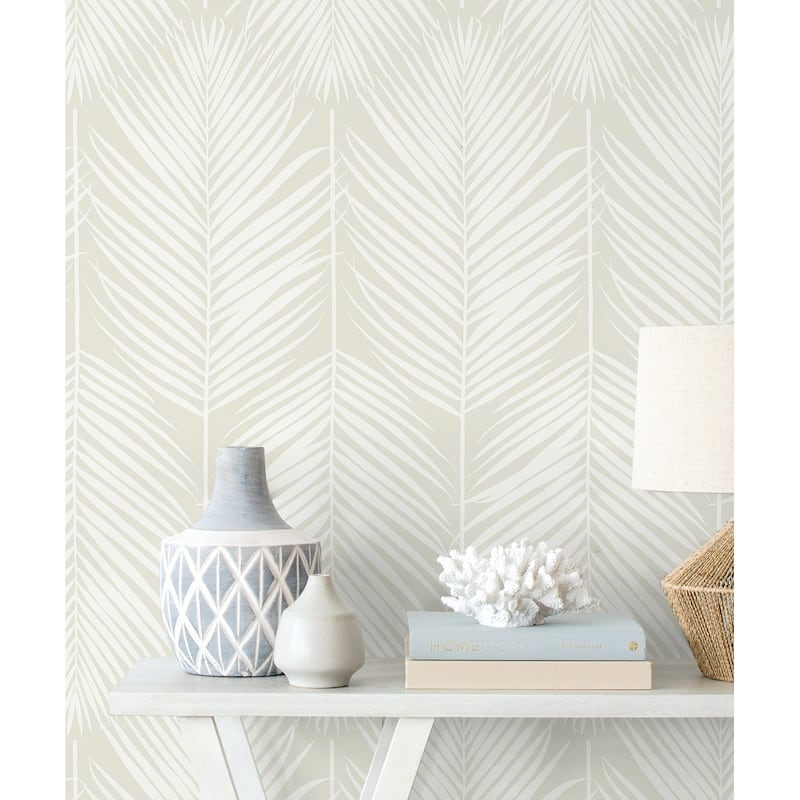 Seabrook Designs Palm Silhouette Prepasted Wallpaper