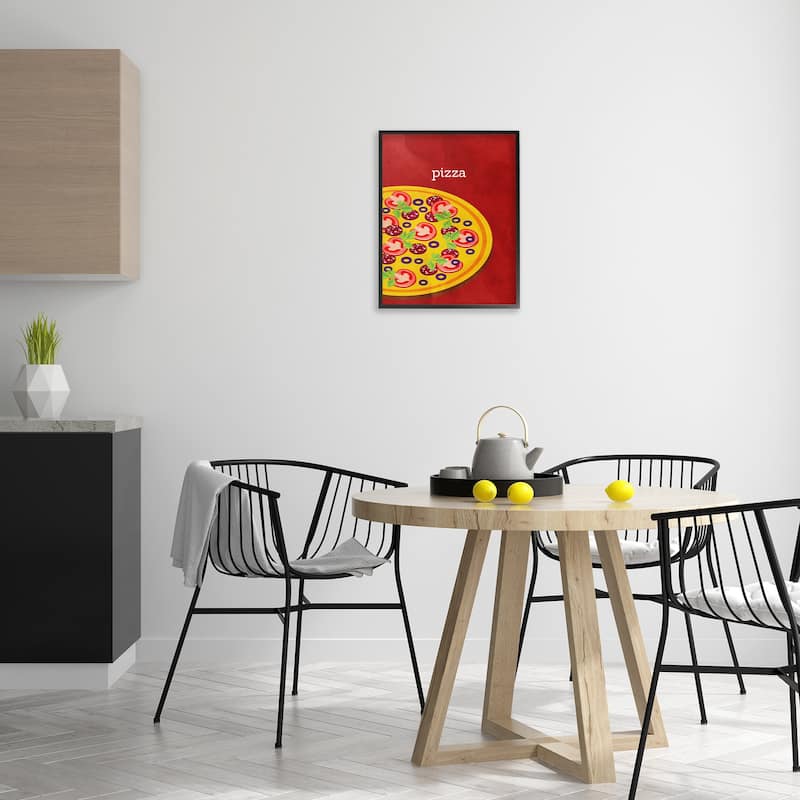 Stupell Tasty Savory Pizza Framed Giclee Art Design By Kim Allen