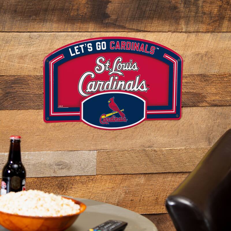 St Louis Cardinals Embossed Steel Wall Sign, 11" x 17"
