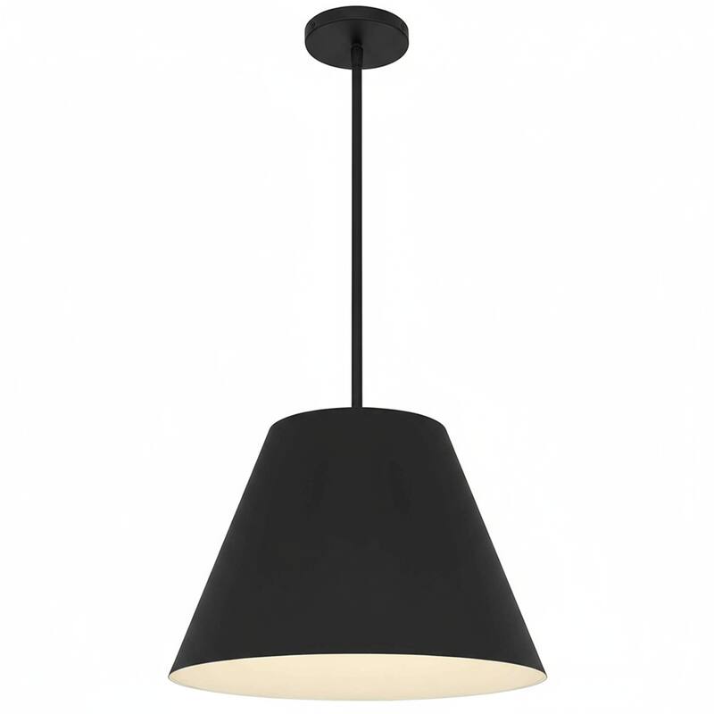 16" Diameter Integrated LED Black Pendant