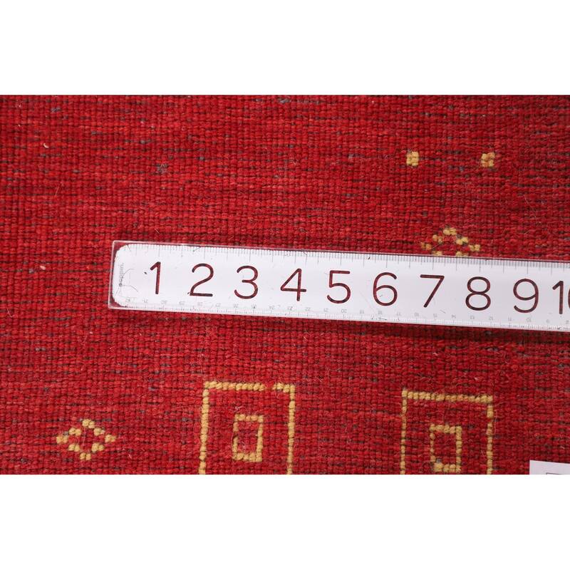 Tribal Gabbeh Indian Area Rug Handmade Contemporary Wool Carpet - 5'6"x 7'9"