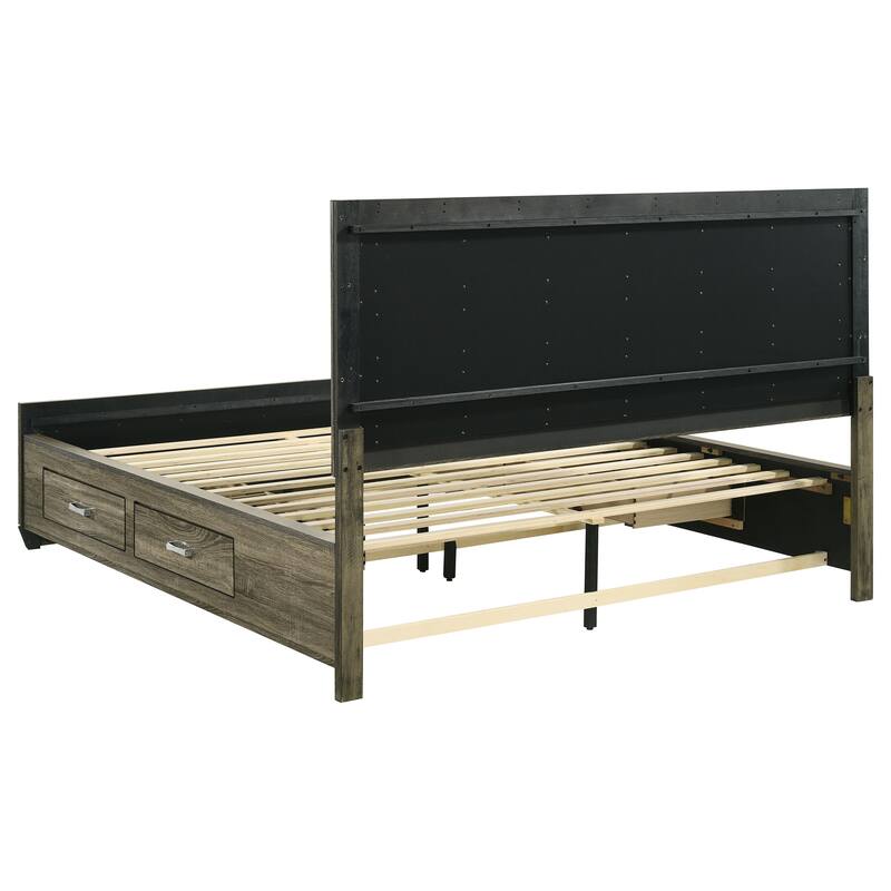 Kauffman Transitional Wood Storage Panel Bed