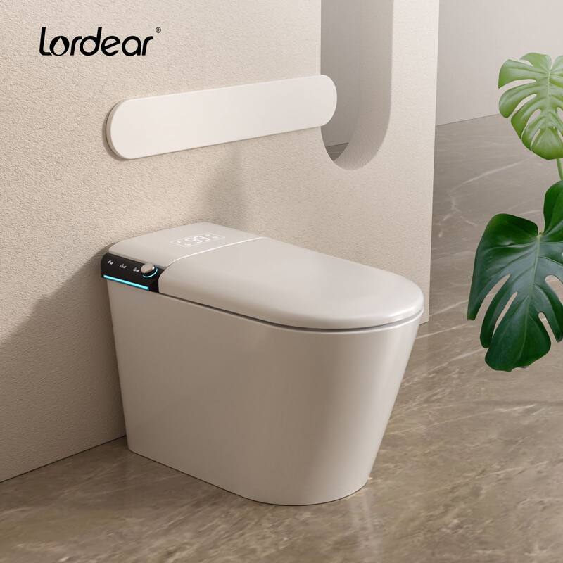 1-Piece 1.28 GPF Auto Single Flush Elongated Bidet Toilet Smart Toilet in White