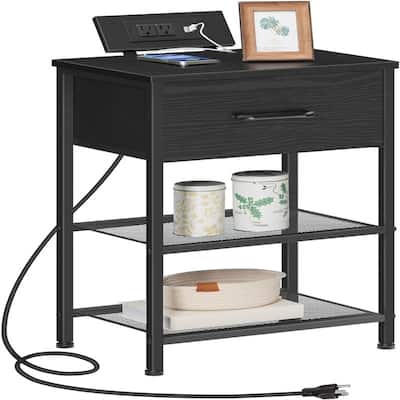 Nightstand with Charging Station End Tables with USB Ports Outlets