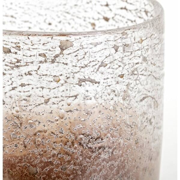 Shop 10 5 Brown Large Hurricane Glass Vase With Copper Metal Base