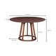 preview thumbnail 4 of 5, Aurelle Home Round Solid Walnut Mid-Century Dining Table - 47"