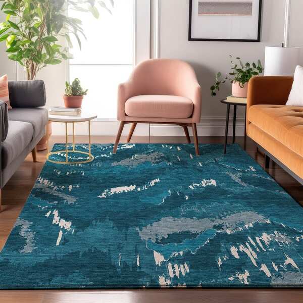 Premium Washable Super Soft Modern Ziggy Mayfield Rug - Bed Bath