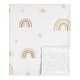 preview thumbnail 1 of 3, Boho Rainbow Girl Baby Receiving Security Swaddle Blanket -Blush Pink Dusty Rose Gold Yellow Mauve Beige Bohemian Star Celestial