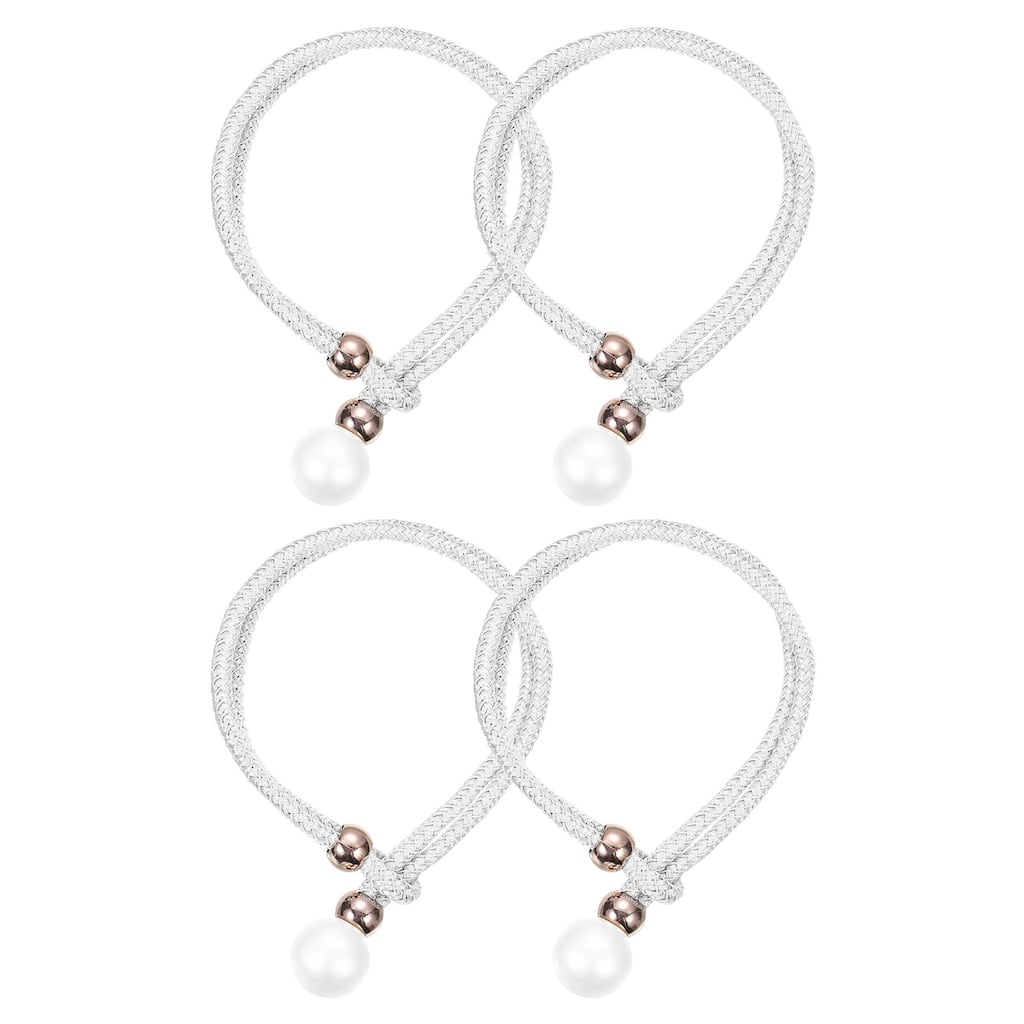 Curtain Tieback, 4 Pack Polyester Hand Woven Rope Curtain Holdback