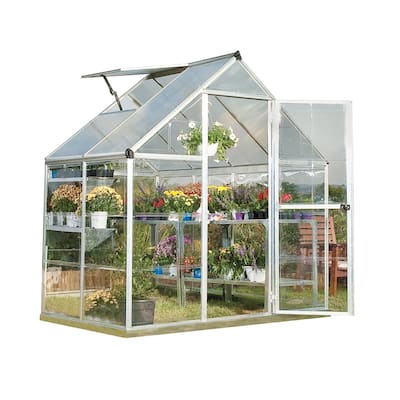 Palram - Canopia Outdoor Hybrid 6' x 4' Greenhouse - Silver