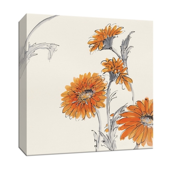 PTM Images 9-153266 PTM Canvas Collection 12" x 12" - "Orange Gerbera I" Giclee Flowers Art Print on Canvas