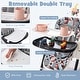 preview thumbnail 25 of 36, Babyjoy Folding High Chair Convertible Height Adjustable Baby Feeding - See Details