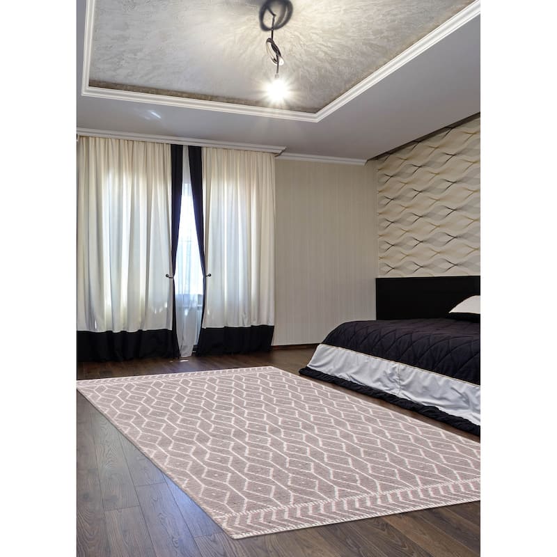 ECARPETGALLERY Braid weave Sienna Grey Wool Rug - 6'1 x 9'1