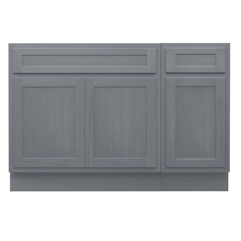 Vanity Art 45" Oak Freestanding Bathroom Vanity Cabinet without Top