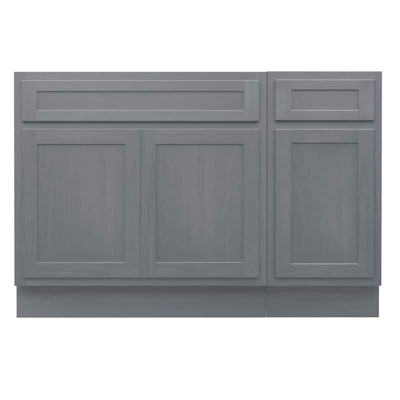 Vanity Art 54" Oak Freestanding Bathroom Vanity Cabinet without Top