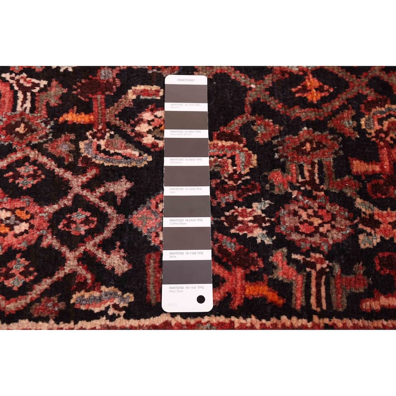 ECARPETGALLERY Hand-knotted Andelz Black, Red Wool Rug - 3'3 x 9'1