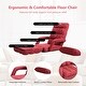 preview thumbnail 16 of 18, Costway Folding Floor Armchair w/ 6-position Adjustable Back & Lumbar - 69.5'' X 27'' X 5.5''