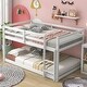 preview thumbnail 1 of 8, Stylish & Simple Twin over Twin Floor Bunk Bed, Low Height Design, Safety and Quality Guaranteed, Stylistic Elements, White White