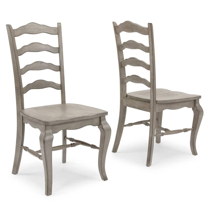 Homestyles Mountain Lodge Gray Wood Dining Chair Pair - Grey - Set of 2
