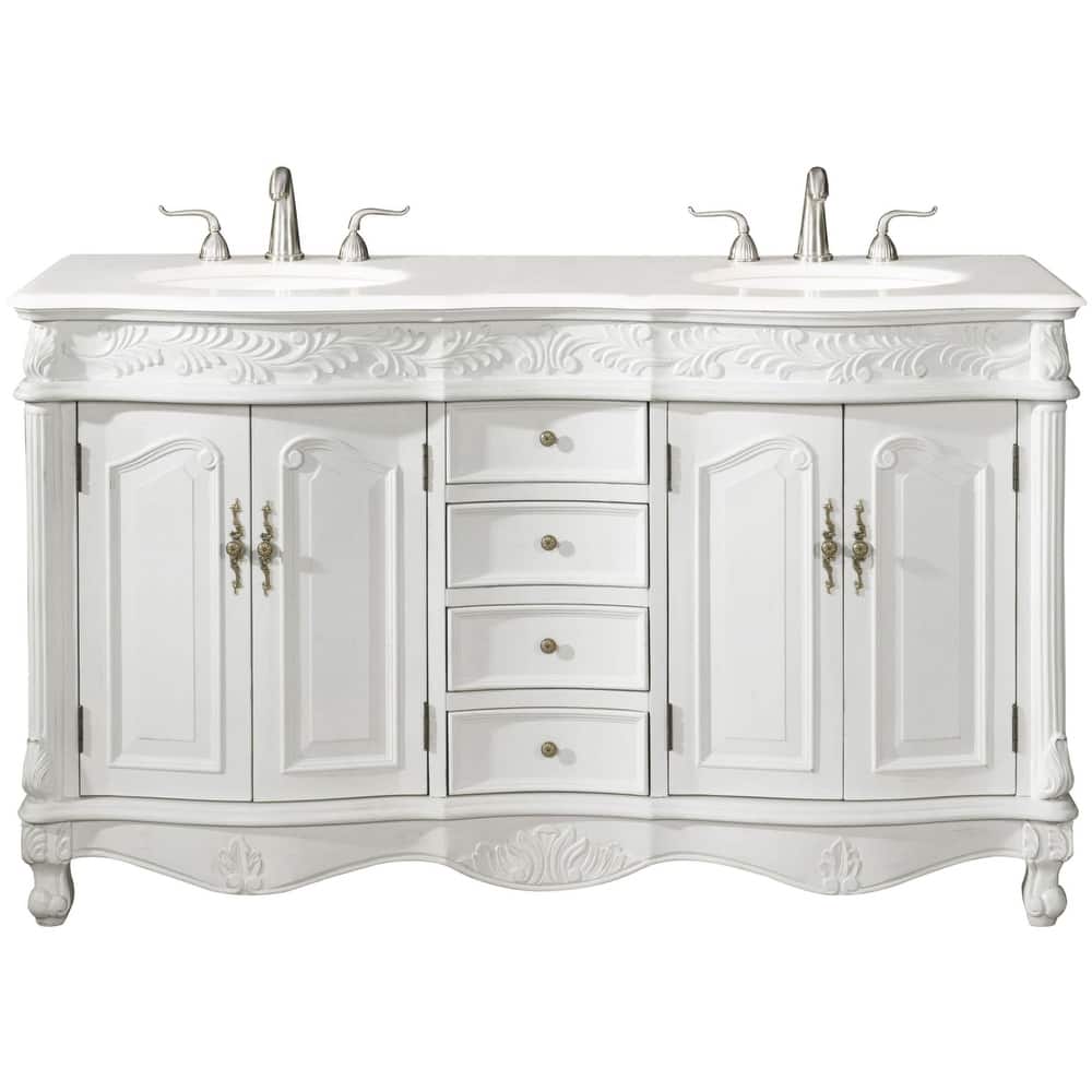 Elegant Lighting VF-1049-VW Windsor 60" Free Standing Double Basin